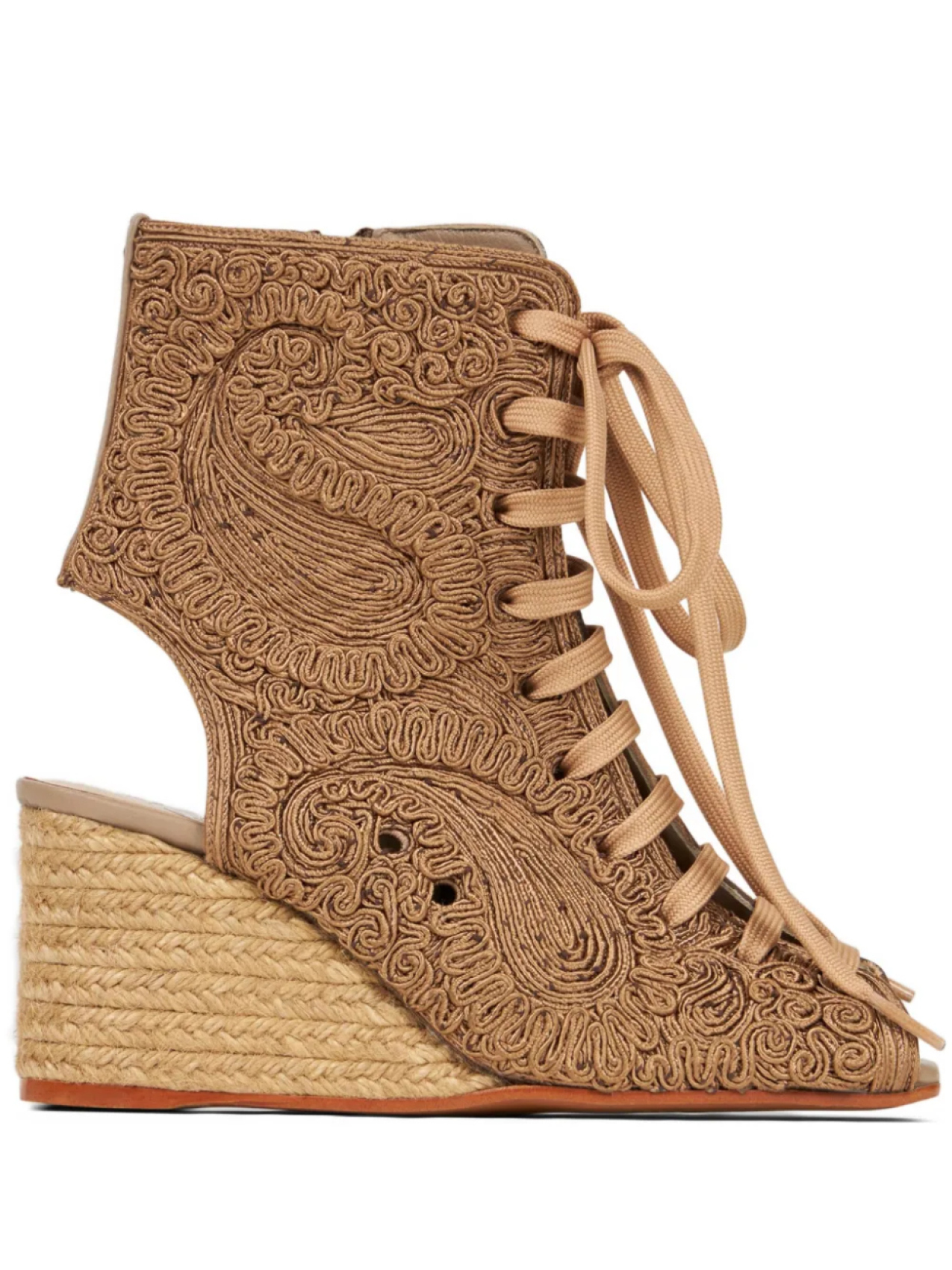 ETRO ботинки с узором пейсли, нейтральный цвет