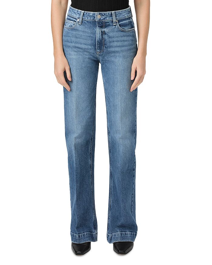 

Джинсы Leenah High Rise Straight с крыльями PAIGE, синий
