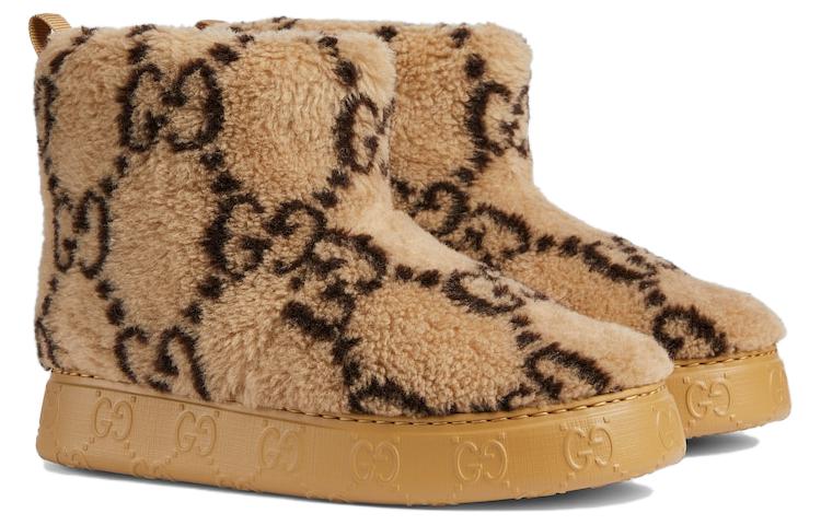 GUCCI Женские зимние ботинки до щиколотки brown — фото 4