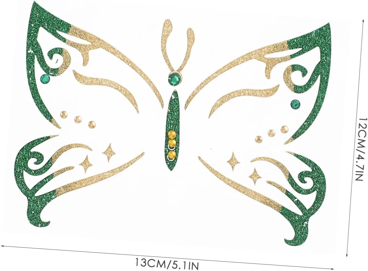 Наклейки для лица FOMIYES, 2 шт., блестящий клевер — фото 4