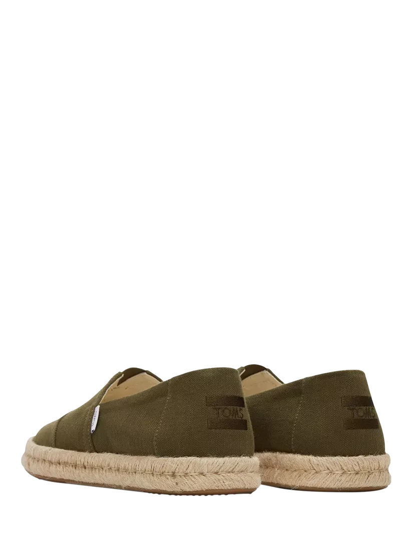 Эспадрильи на платформе Alpargata Rope 20, оливкового цвета TOMS — фото 3