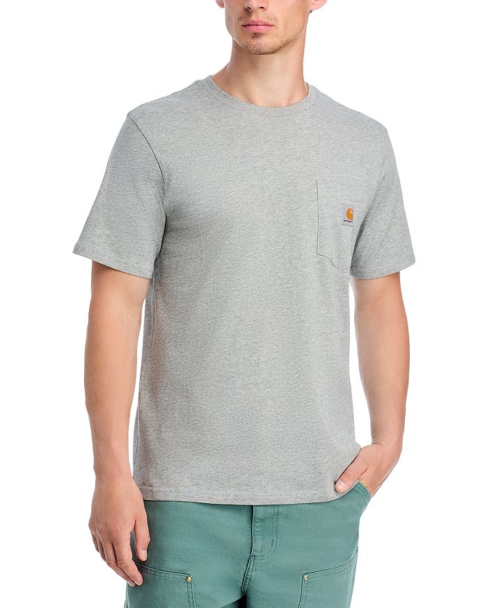 

Футболка Carhartt с логотипом и карманом Carhartt WIP, серый