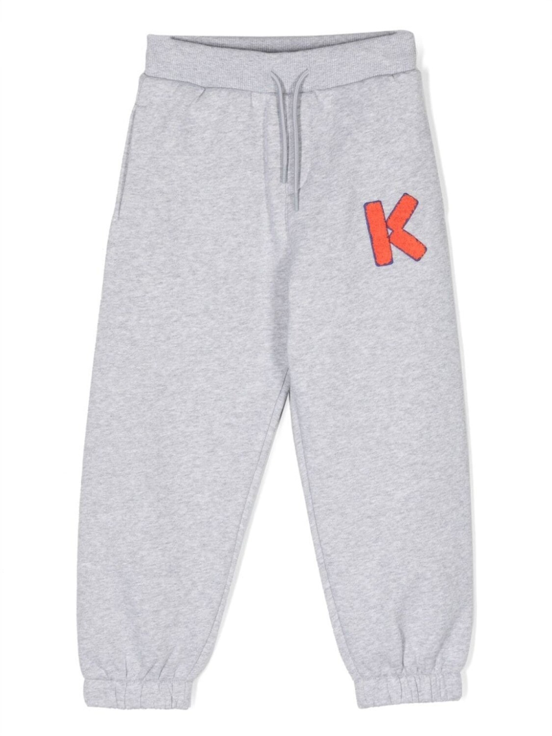

Kenzo Kids спортивные брюки с нашивкой-логотипом, серый