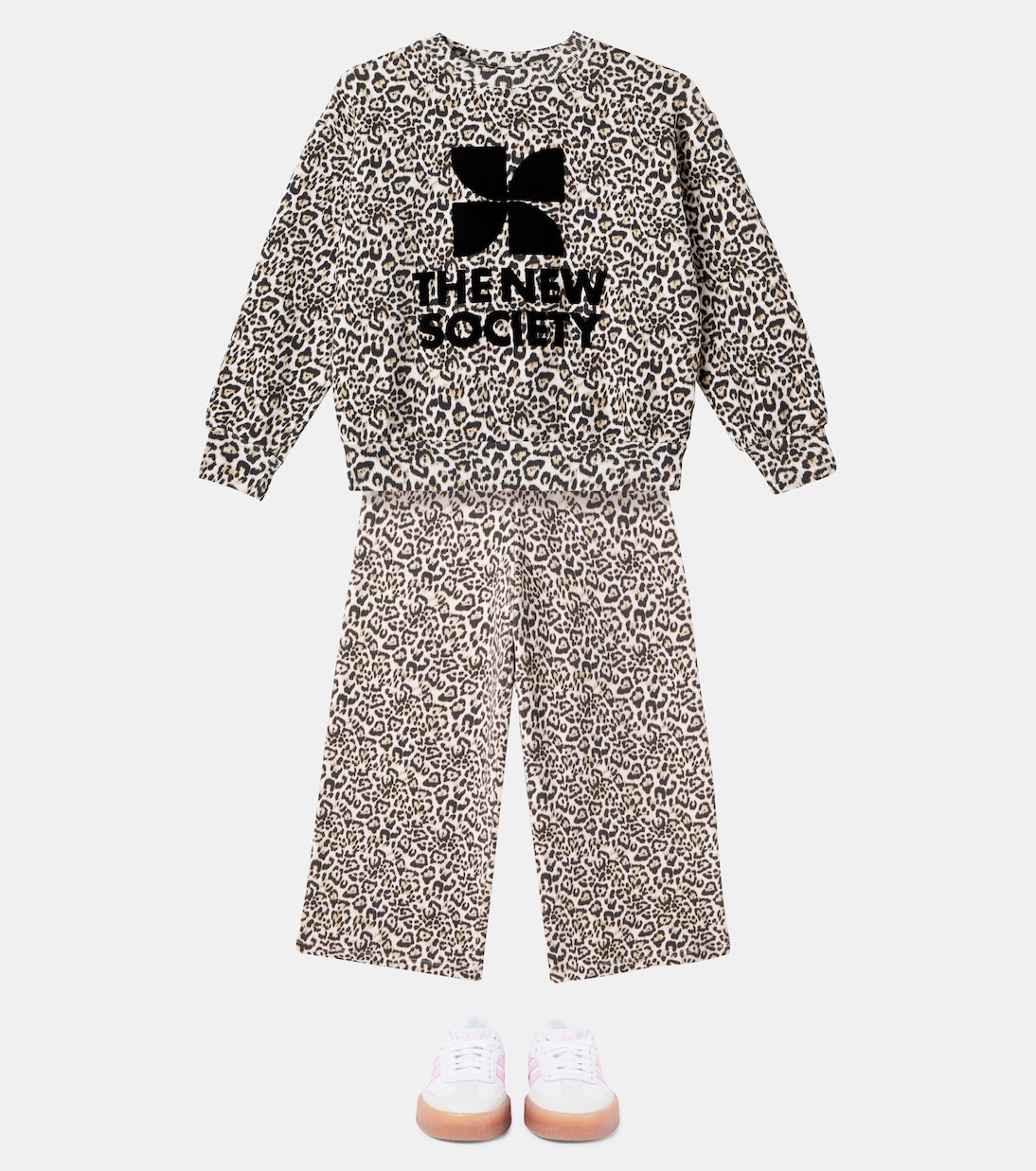 Кроссовки Sambae из кожи и замши Adidas Originals Kids, Ftwr White/Clear Pink — фото 2