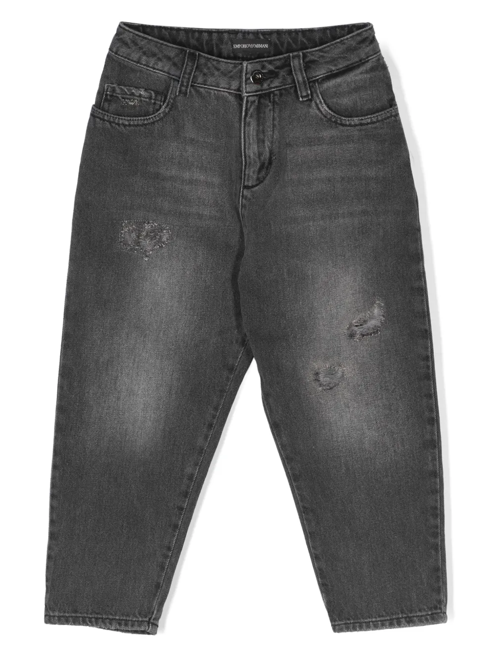 

Джинсы свободного кроя Emporio Armani Kids, черный