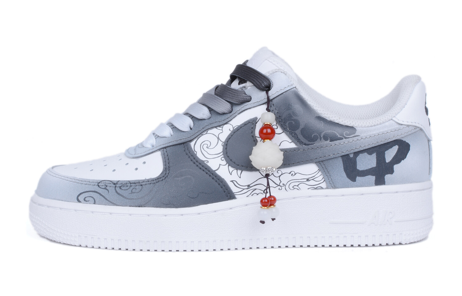 

Кроссовки Nike Air Force 1 Skateboarding Shoes Women's Low-top Black/white/gray, серый