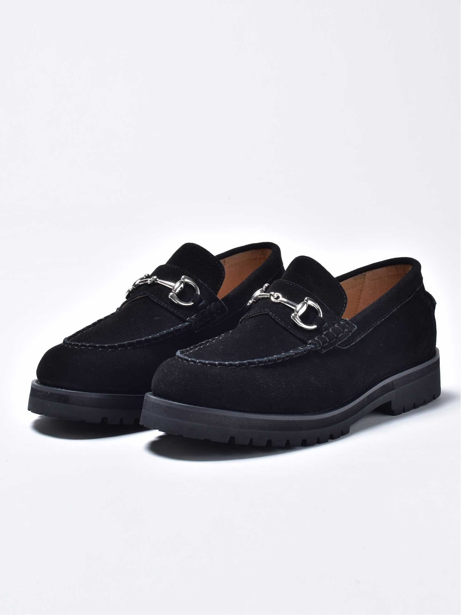 Лоферы на платформе Svec, Black suede
