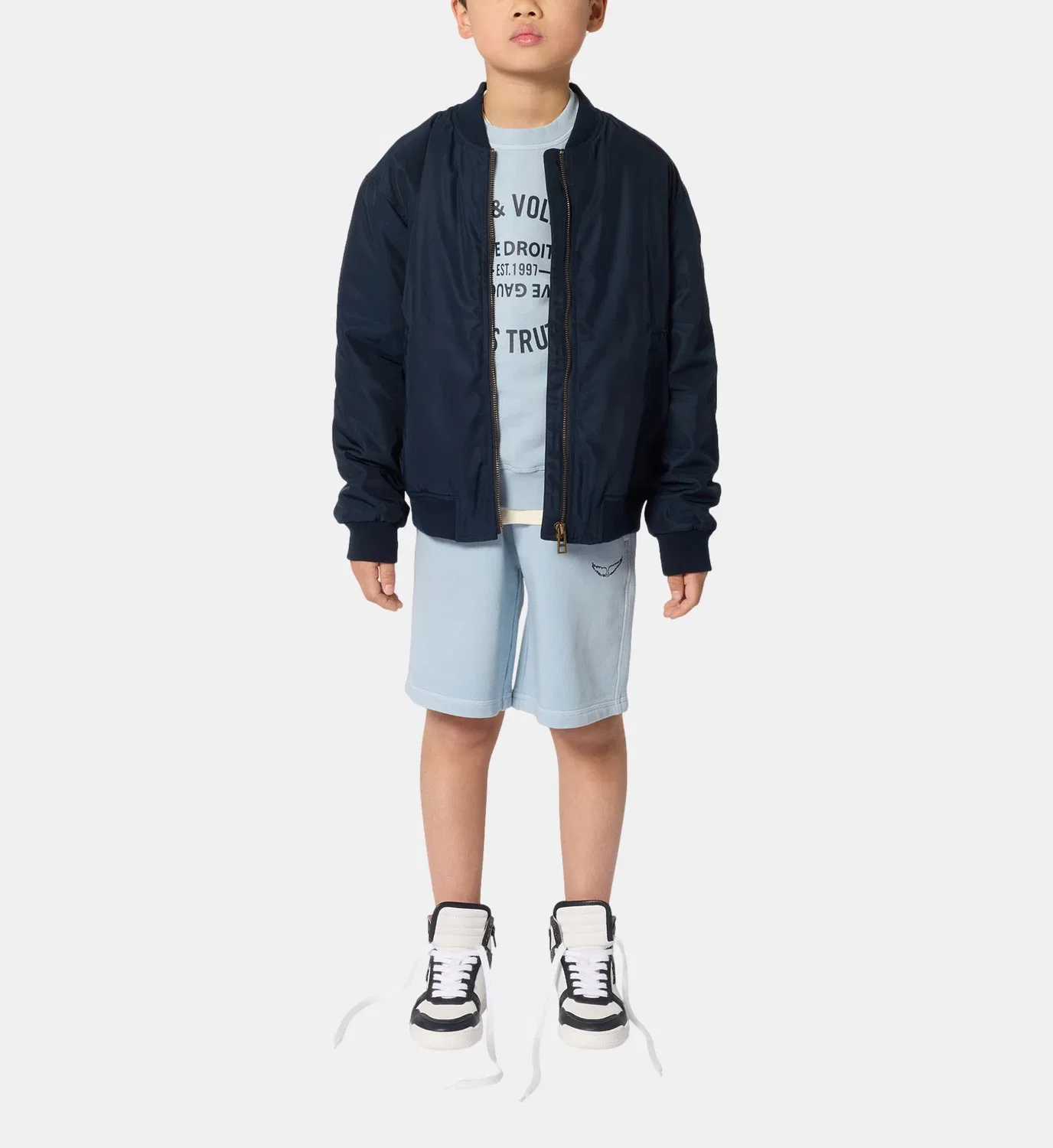 Свитшот с круглой горловиной Zadig&Voltaire Kids, синий