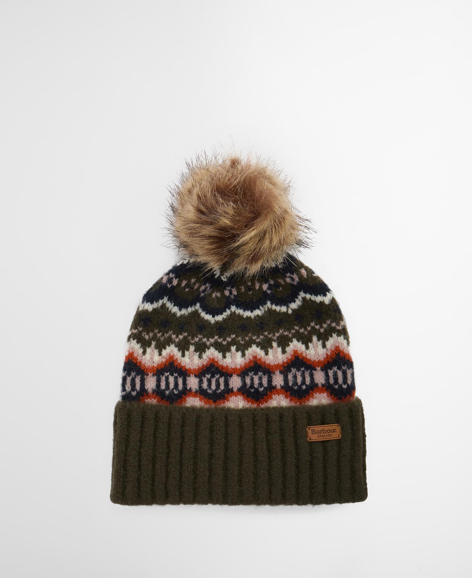 

Шапка Barbour Helen Fair Isle, оливковый