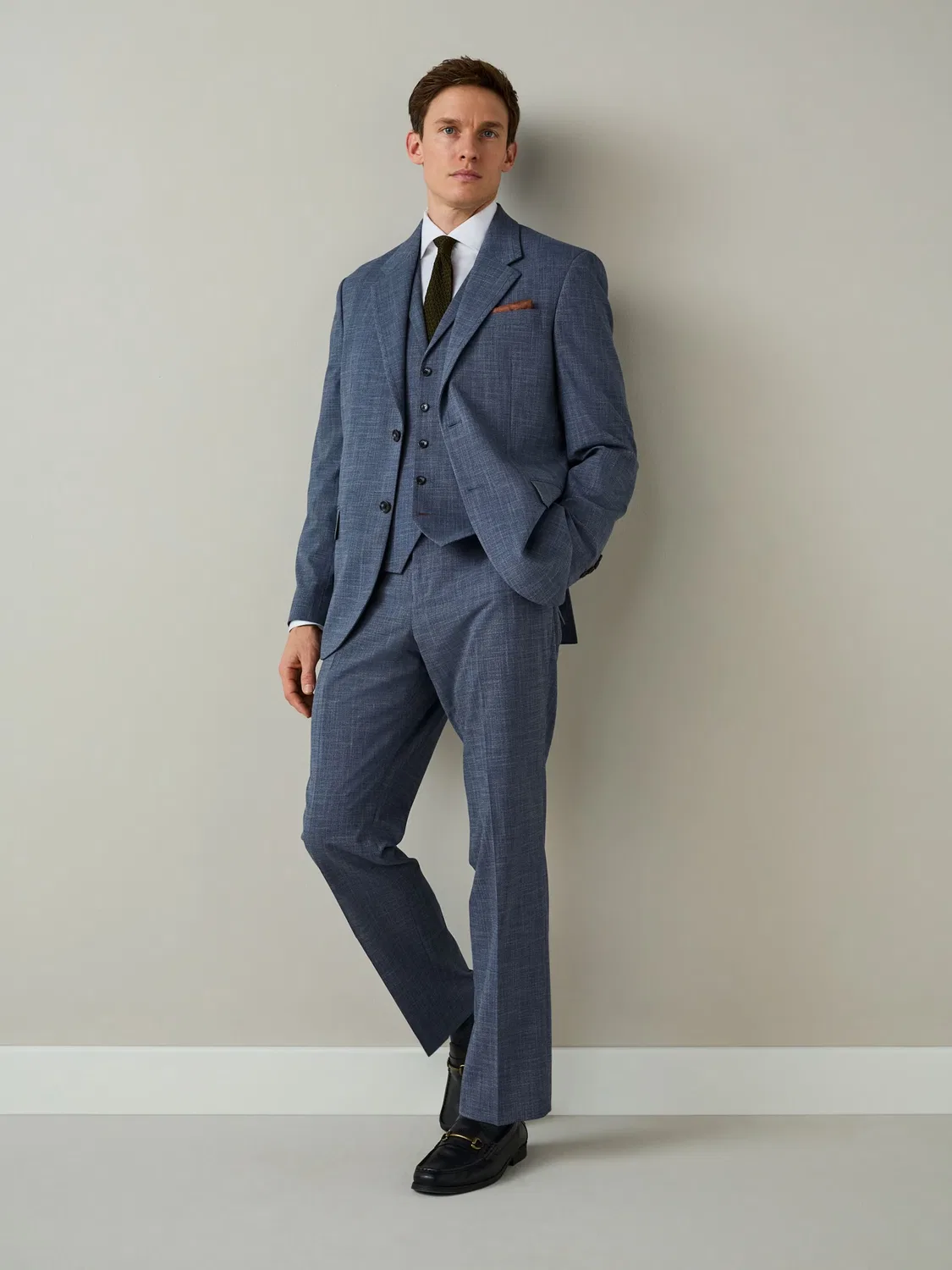 Жилет Next Suit темно-синего цвета — фото 3