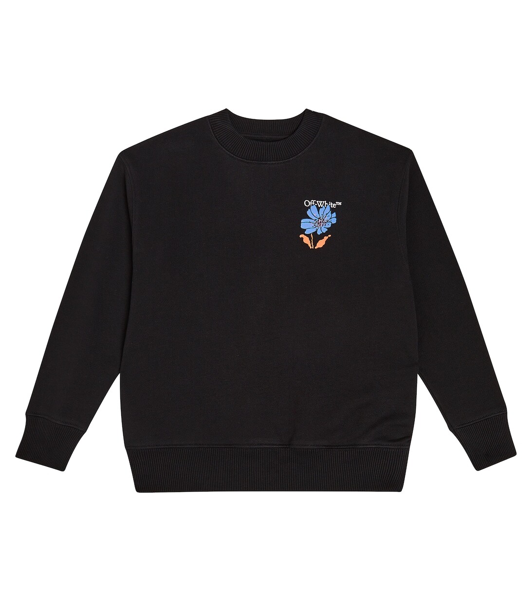 

Толстовка из хлопка с принтом Off-White, черный