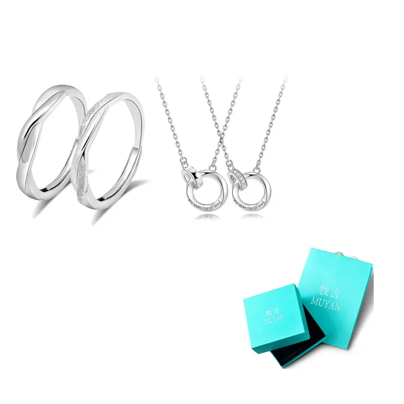 

Сплав Кольцо Love Cycle унисекс Muyan, Love Cycle Couple Set (Ring + Necklace)