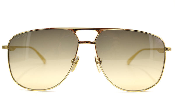 Солнцезащитные очки series business travel version lens aviator gold color Gucci, золотой — фото 2