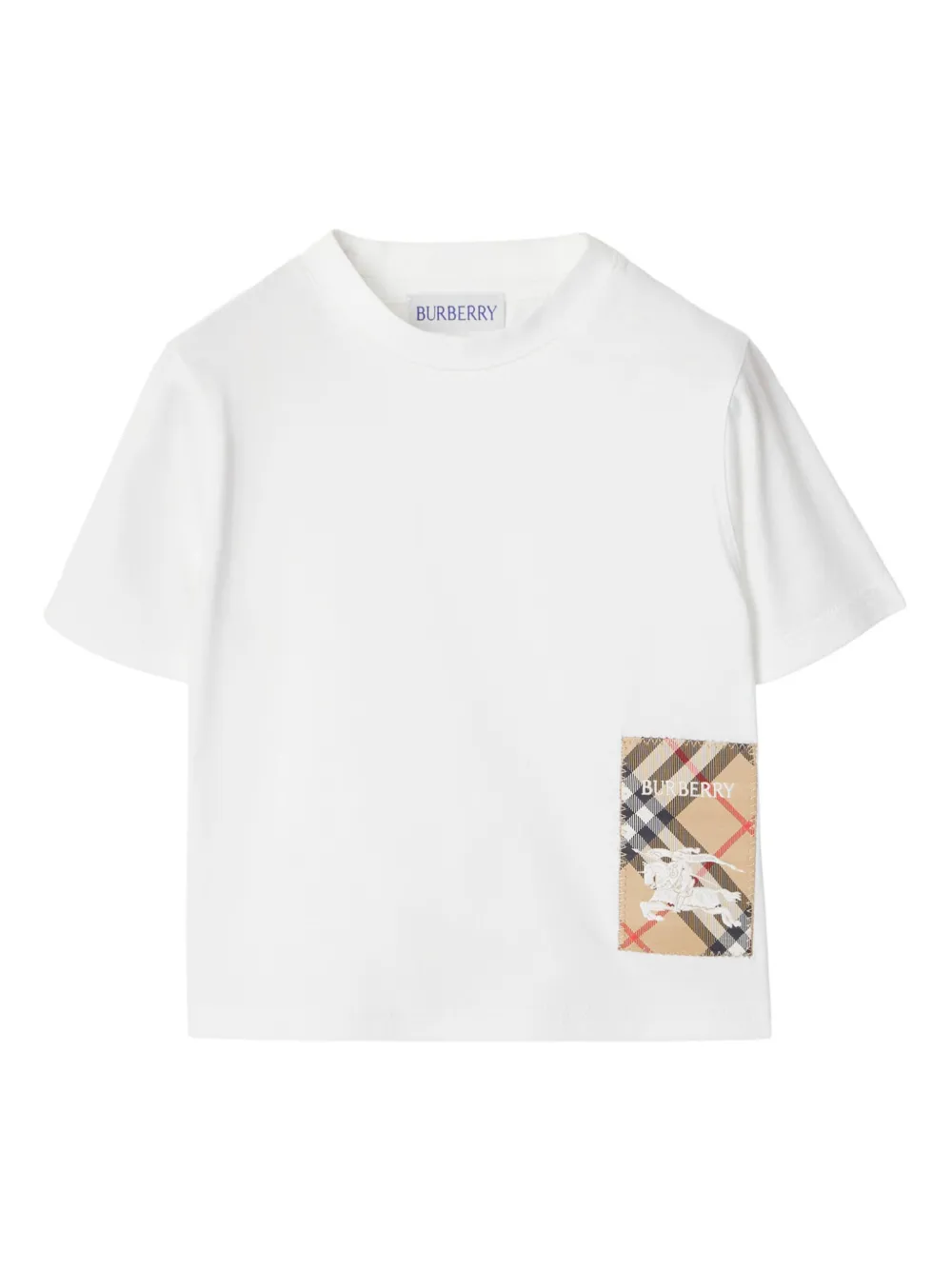 

Футболка в клетку BURBERRY KIDS, белый