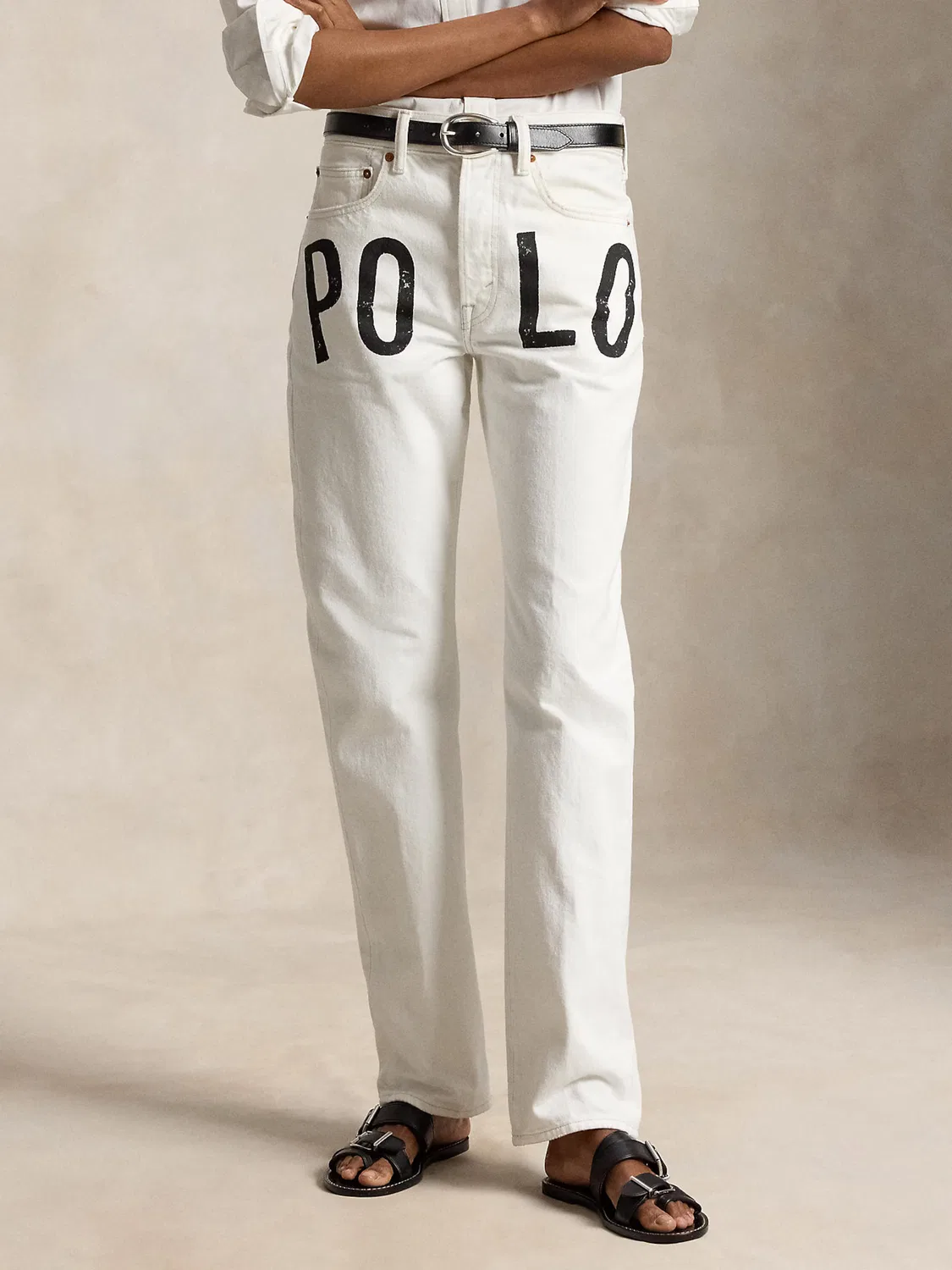 Джинсы свободного кроя Polo Ralph Lauren, White — фото 2