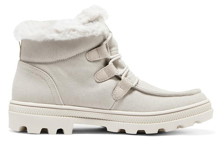 Женские ботинки Skechers Roadies Outdoor высокие с мехом, молочно-белый — фото 2