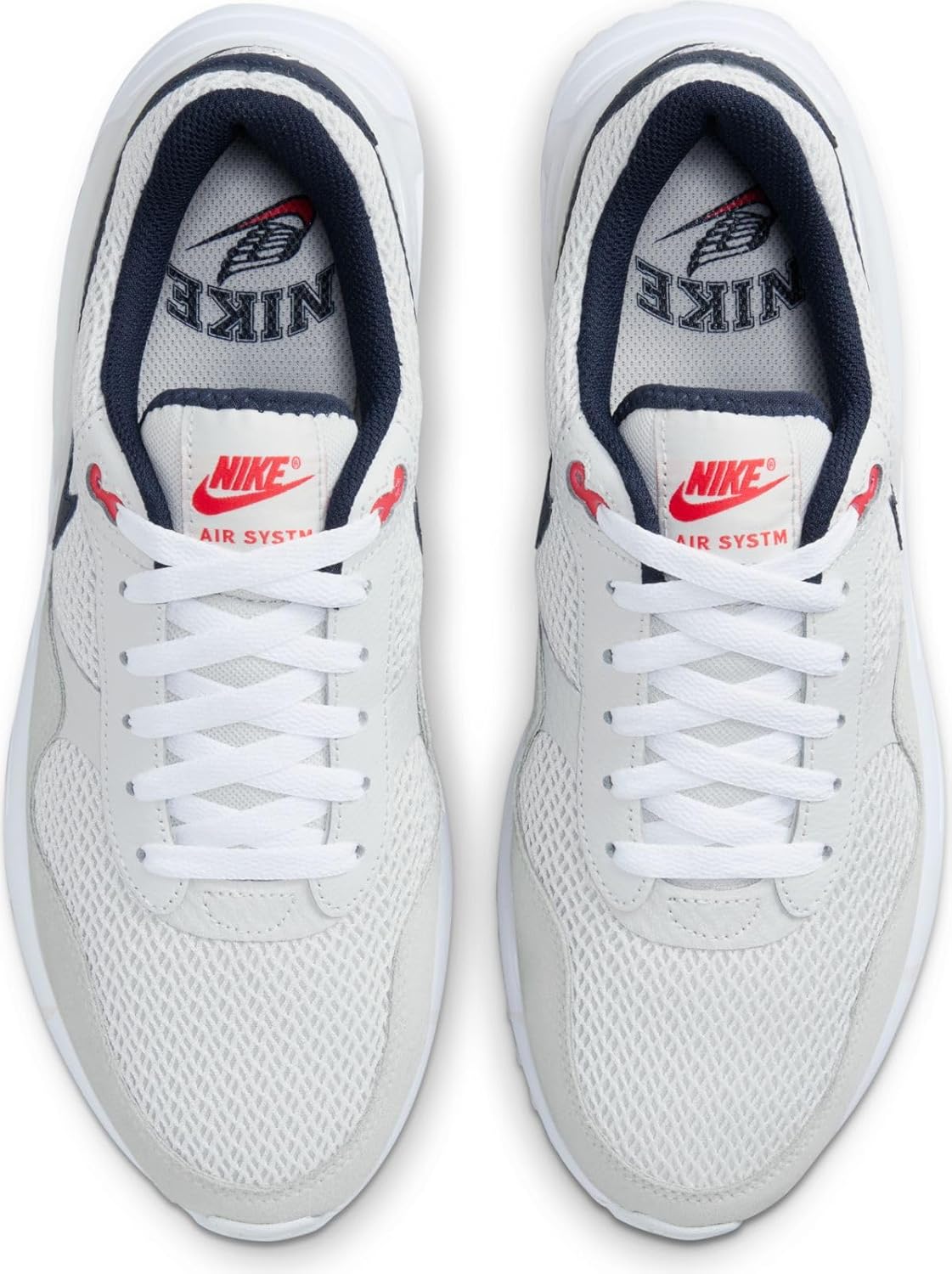 Низкие кроссовки Nike для мужчин, Grey, Dark Blue, Red 013 — фото 3