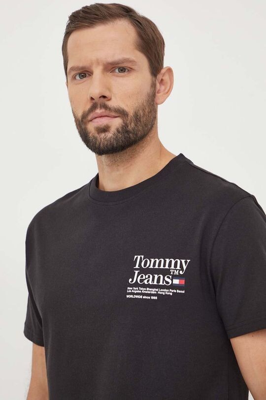 

Хлопковая футболка Tommy Jeans, черный