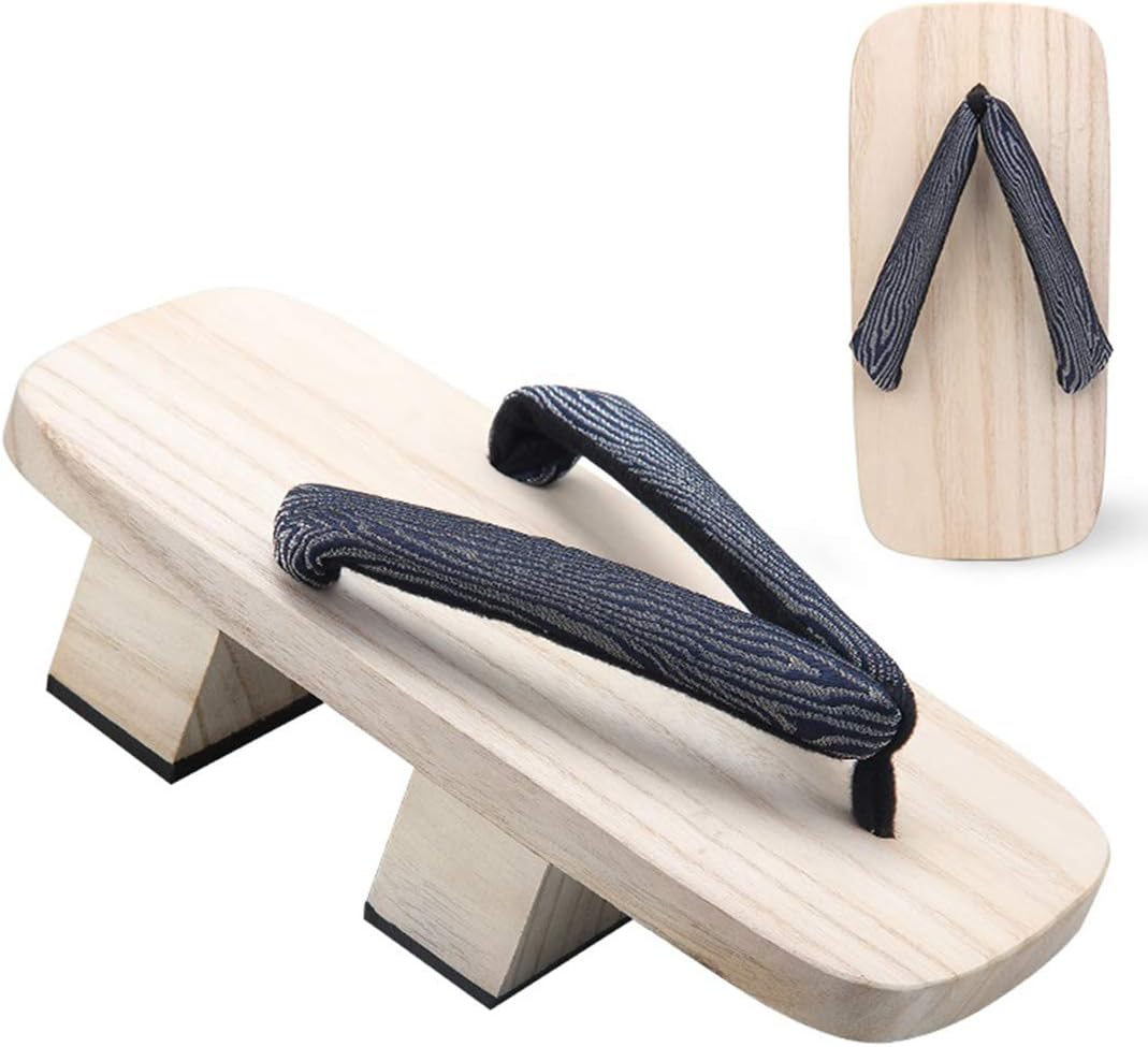 

Мужские японские традиционные деревянные сандалии Эз-софей Гета для косплея Ez-Sofei, темно-синий