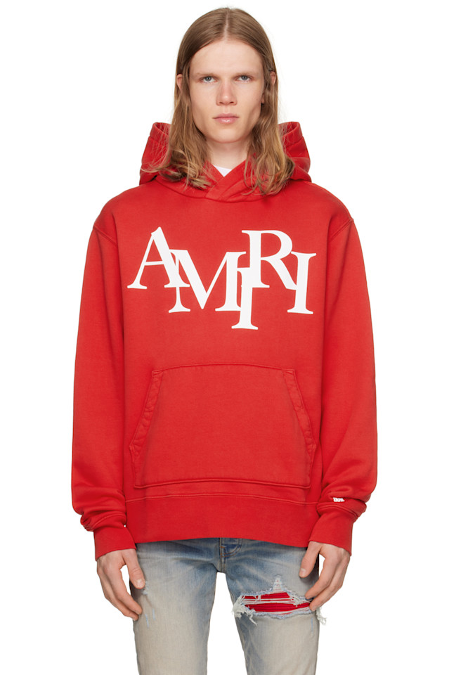 

Капюшон Amiri с асимметричным кроем Amiri, красный