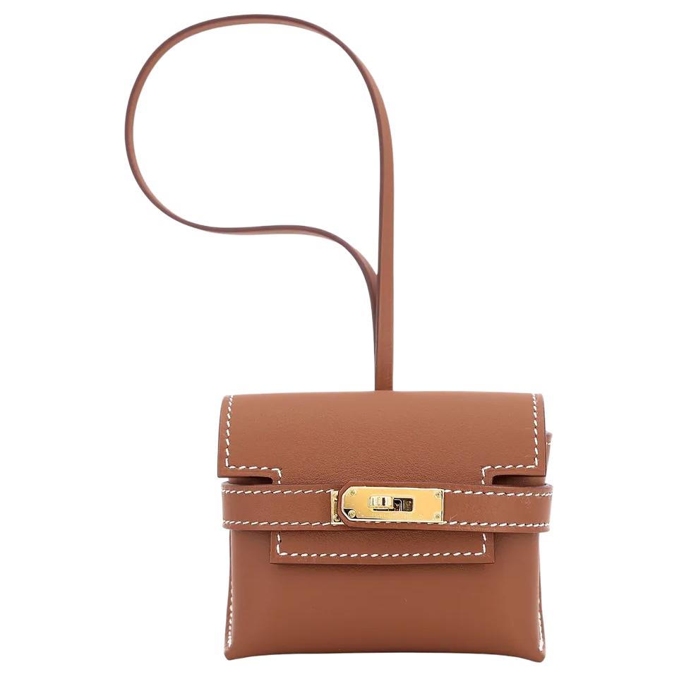 

HERMES Кожаная сумка Келли Свифт аксессуар для женщин 37 золотисто-коричневый