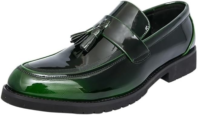 

Мужские туфли-лоферы, без шнурков, деловые кожаные оксфорды, повседневные, для вождения, комфортные, для вечеринок и свадеб Zestrelax, зеленый