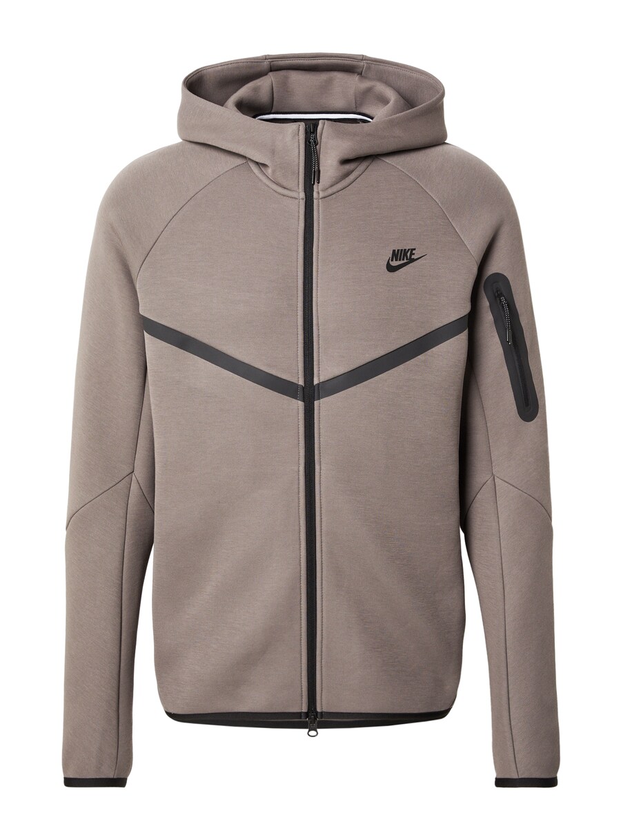 

Толстовка с капюшоном на молнии Nike Sportswear Tech Fleece, серо-коричневый