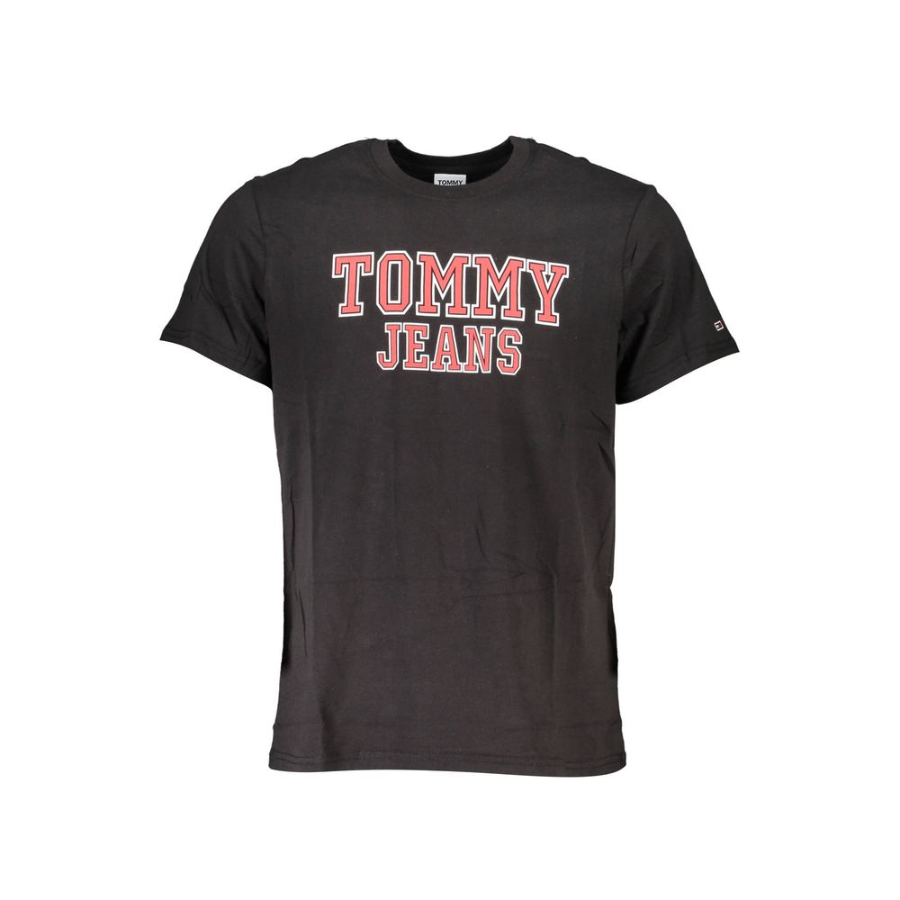 

Черная хлопковая футболка Tommy Hilfiger, черный