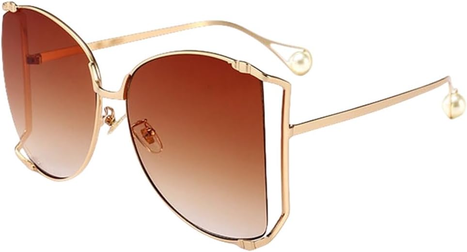 

Большие солнцезащитные очки для женщин, роскошные очки «кошачий глаз», прозрачные очки с жемчужной оправой, модные солнцезащитные очки в полуободковой оправе для женщин LVTFCO, C7