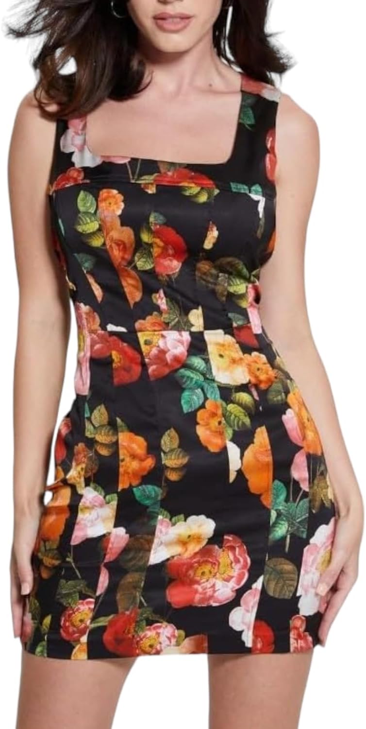 

GUESS Женское платье Alivia без рукавов, Peony Charm Print Black