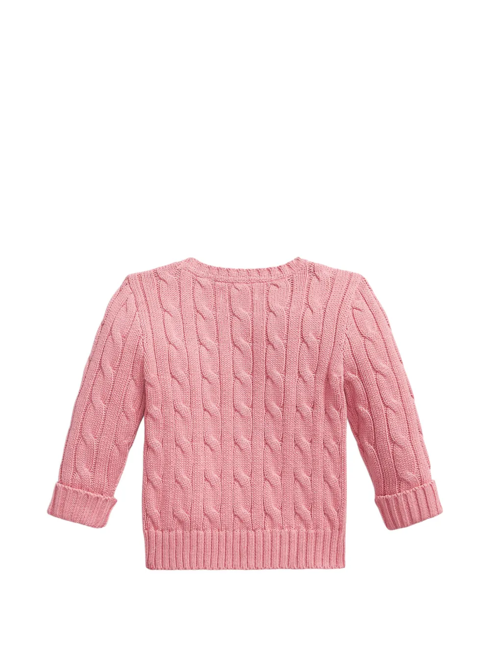 Свитер фактурной вязки Polo Ralph Lauren Kids, розовый — фото 2