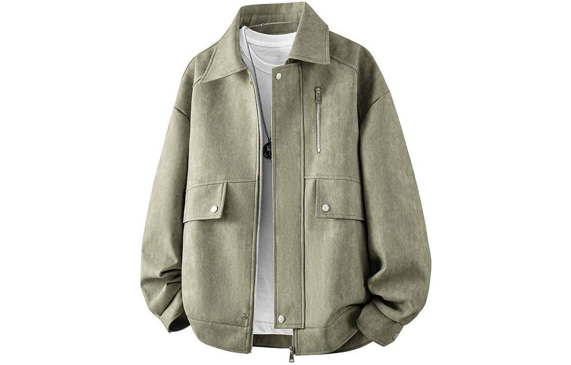 

Куртка Unisex Lapel Moderate ZIAREL, army зеленый