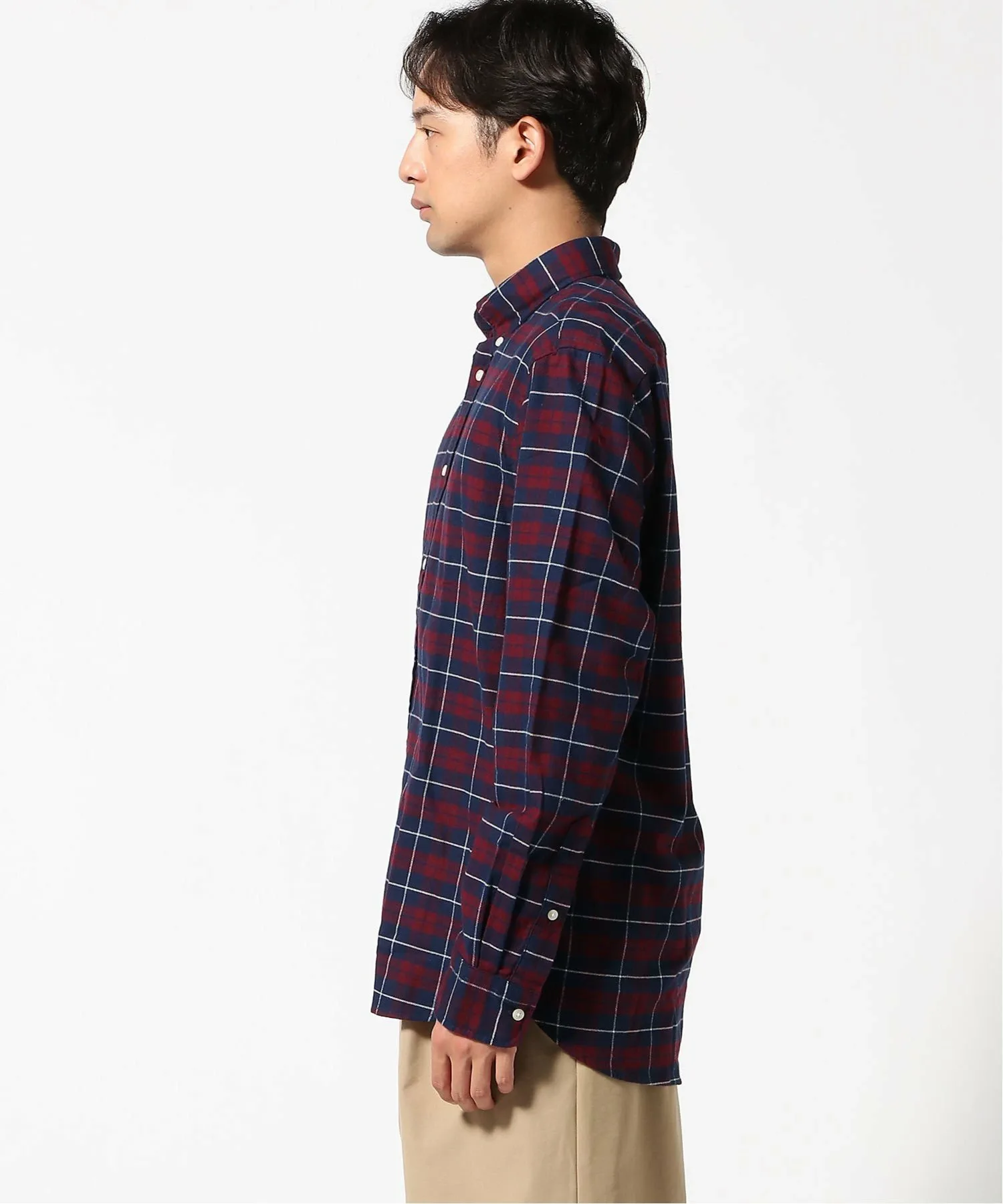 Рубашка TOMMY HILFIGER в клетку "ласточкин хвост" (M), Navy x Red — фото 4
