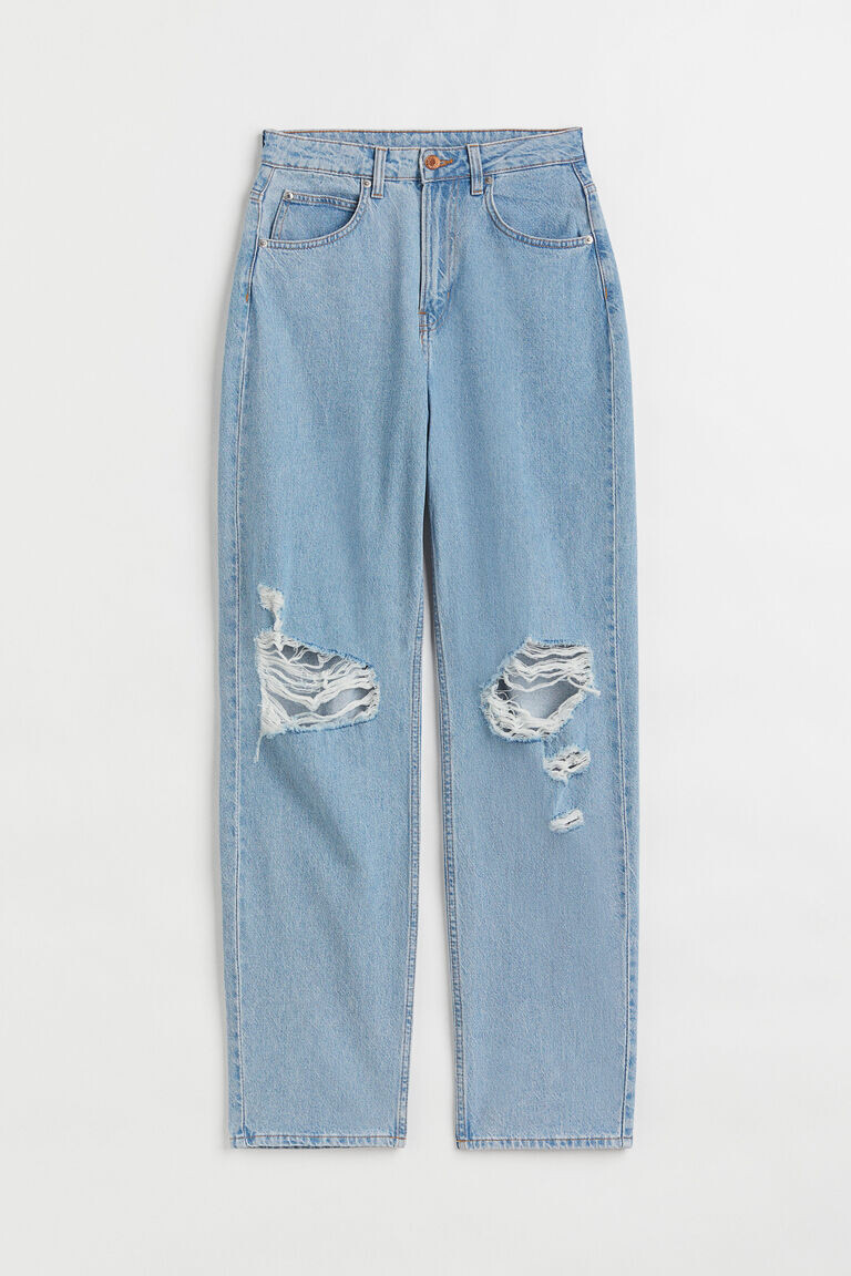 

Джинсы baggy с очень высокой талией в стиле 90-х годов H&M, синий