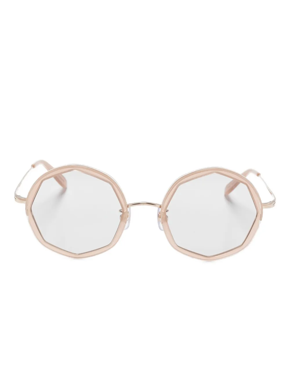 

Солнцезащитные очки в геометричной оправе Megane and Me, золотой