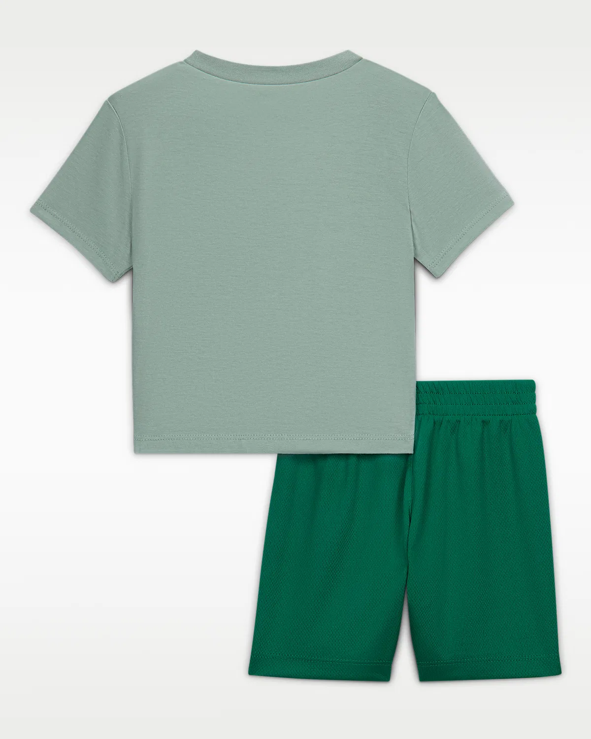 Детский комплект Nike Sportswear: футболка с принтом "Just Do It" и шорты из сетки, Malachite — фото 2