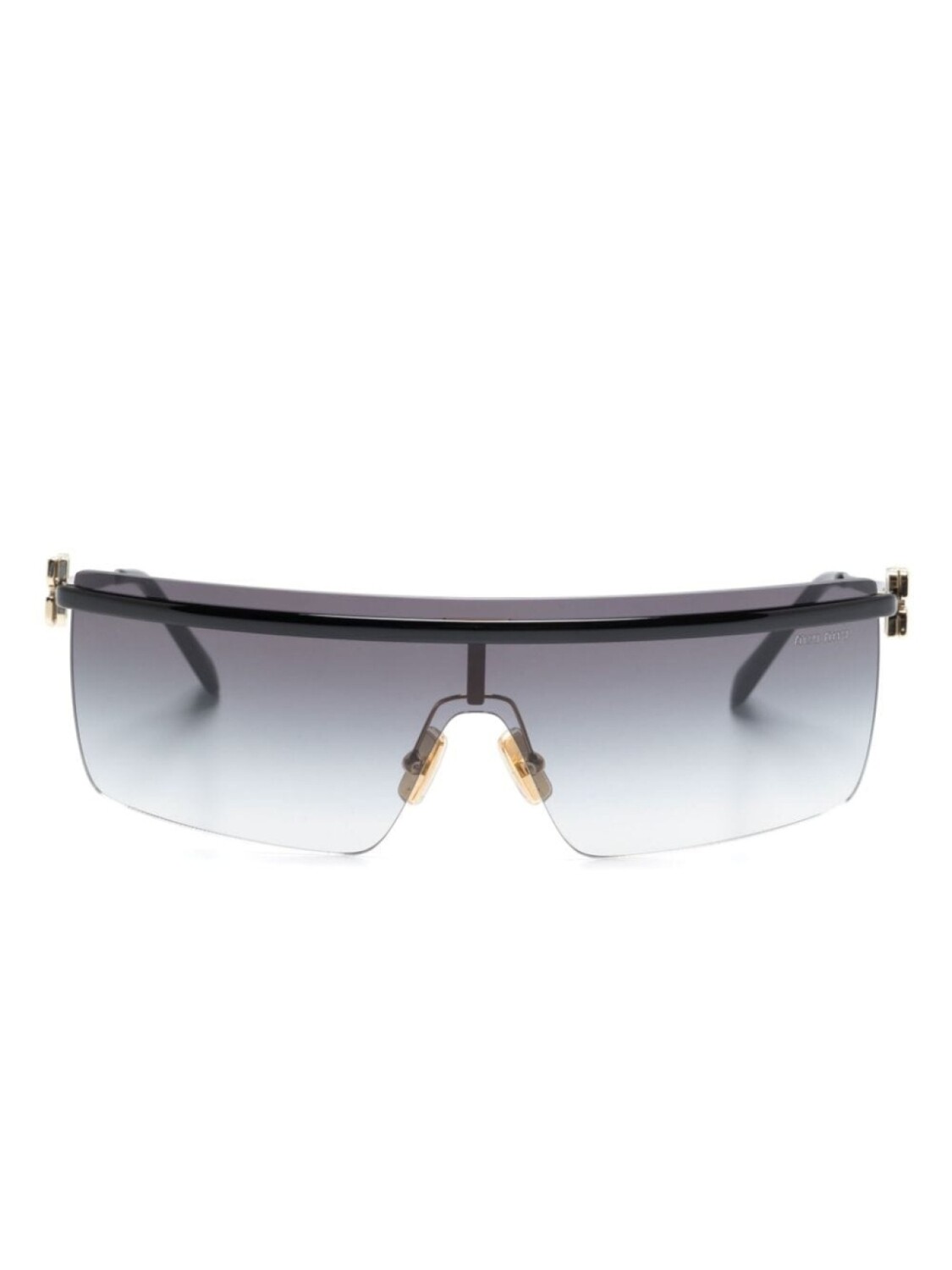 

Miu Miu Eyewear солнцезащитные очки в безободковой оправе, черный