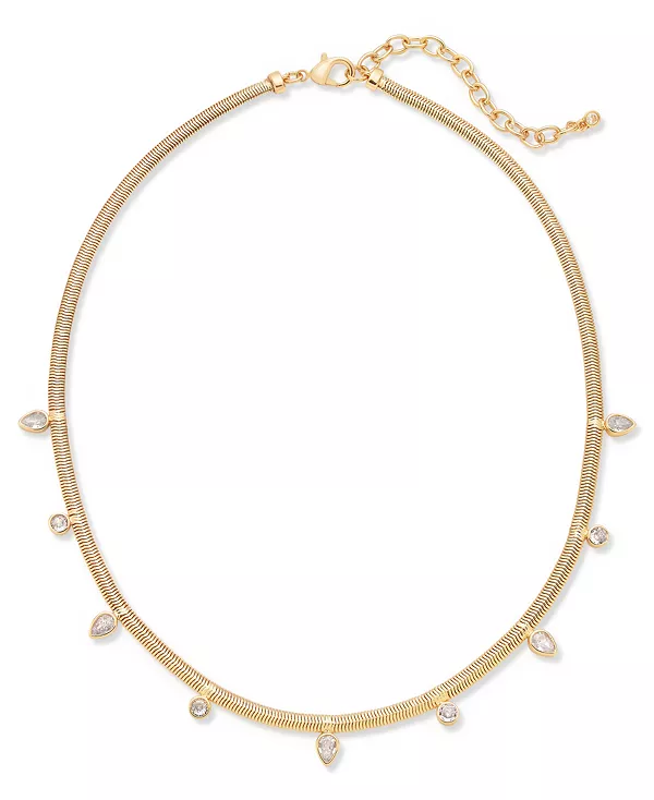 

Ожерелье-Змейка с золотистым кристаллом, цепочка-ошейник, 18 дюймов + удлинитель 3 дюйма, эксклюзивно в Macy's On 34Th, gold