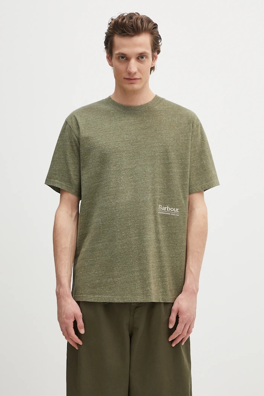 

Футболка Calton Linen Blend OS Fit T-Shirt Barbour, зеленый