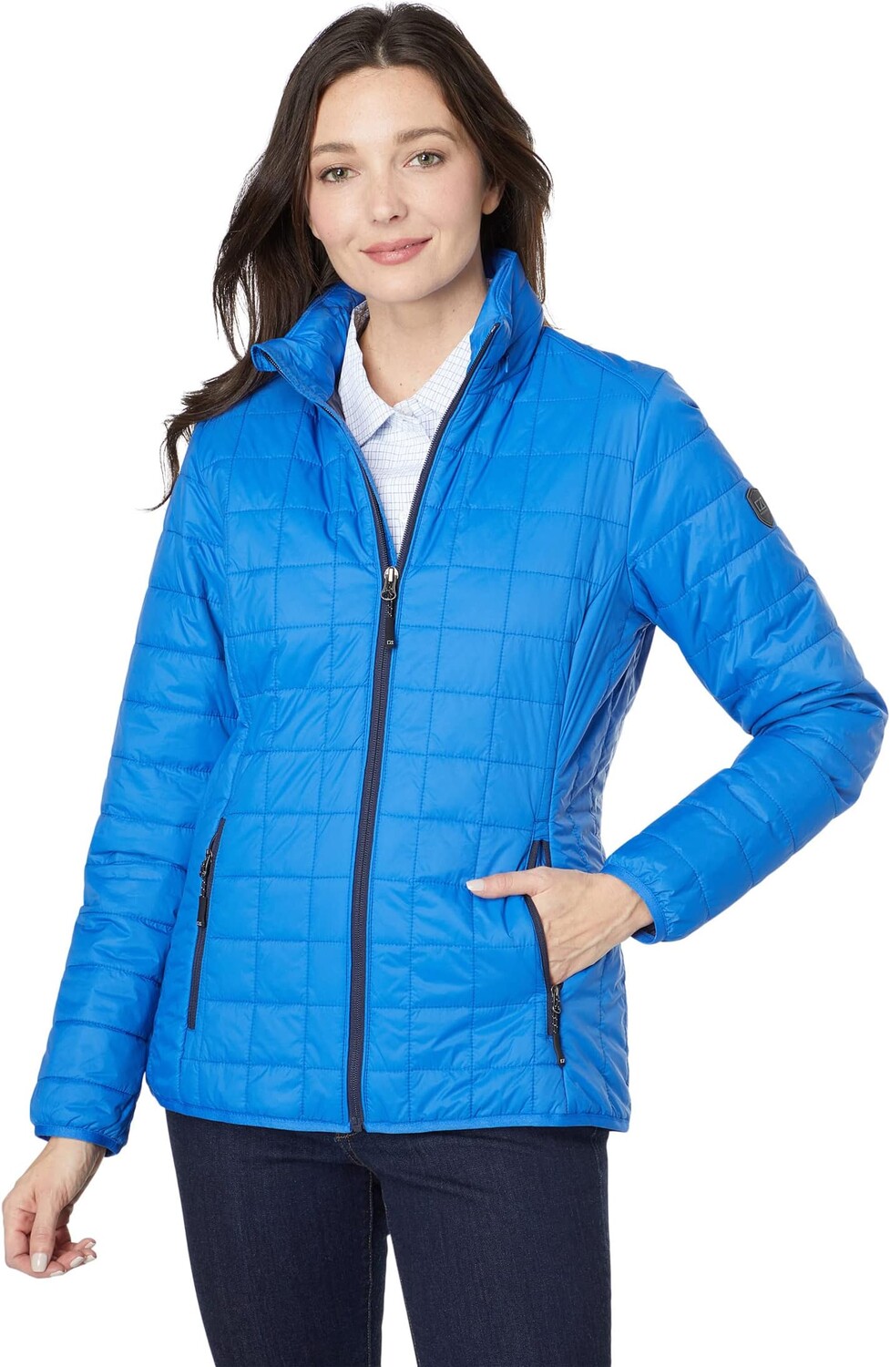 

Куртка Rainier Primaloft Eco с полной молнией Cutter & Buck, цвет Royal