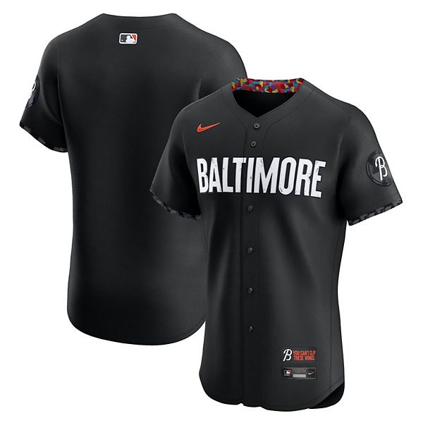 

Мужская черная футболка Baltimore Orioles City Connect Elite Nike
