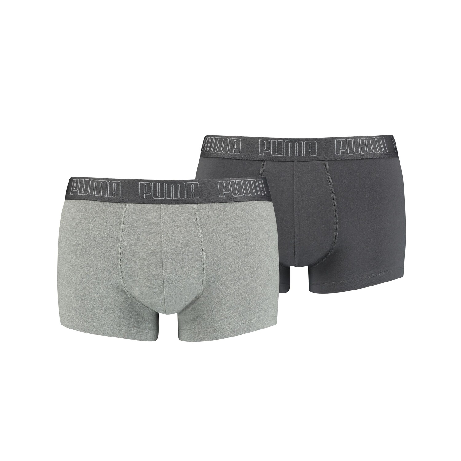 

Боксеры Puma Boxershorts PUMA BASIC TRUNK 2P, цвет 008 - Dark Grey Melange / Black