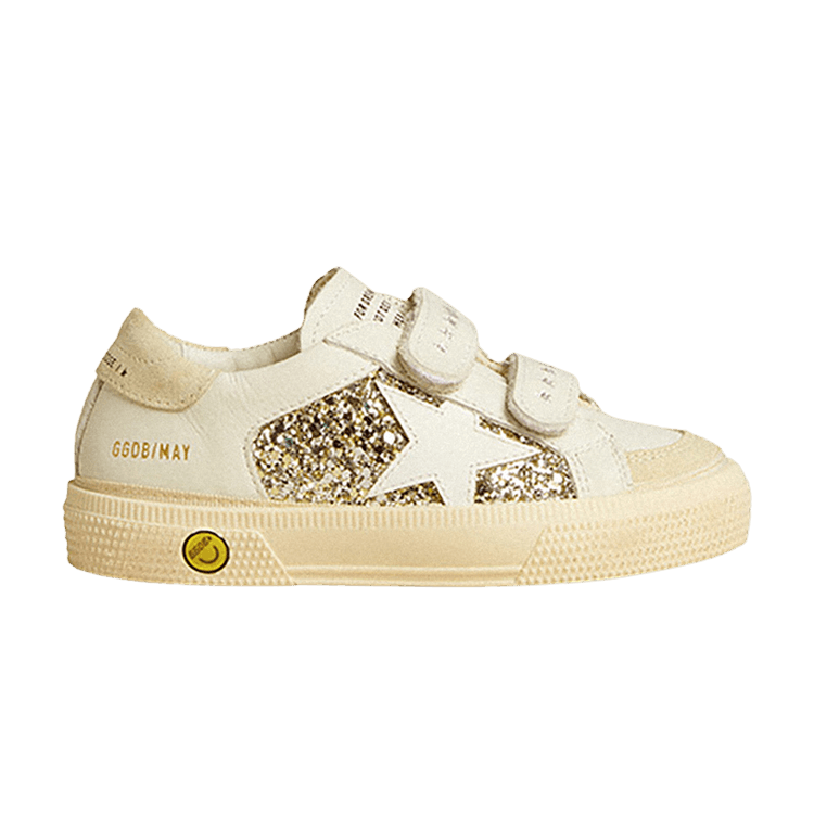 

Кроссовки Golden Goose May Kids 'Gold Glitter', кремовый