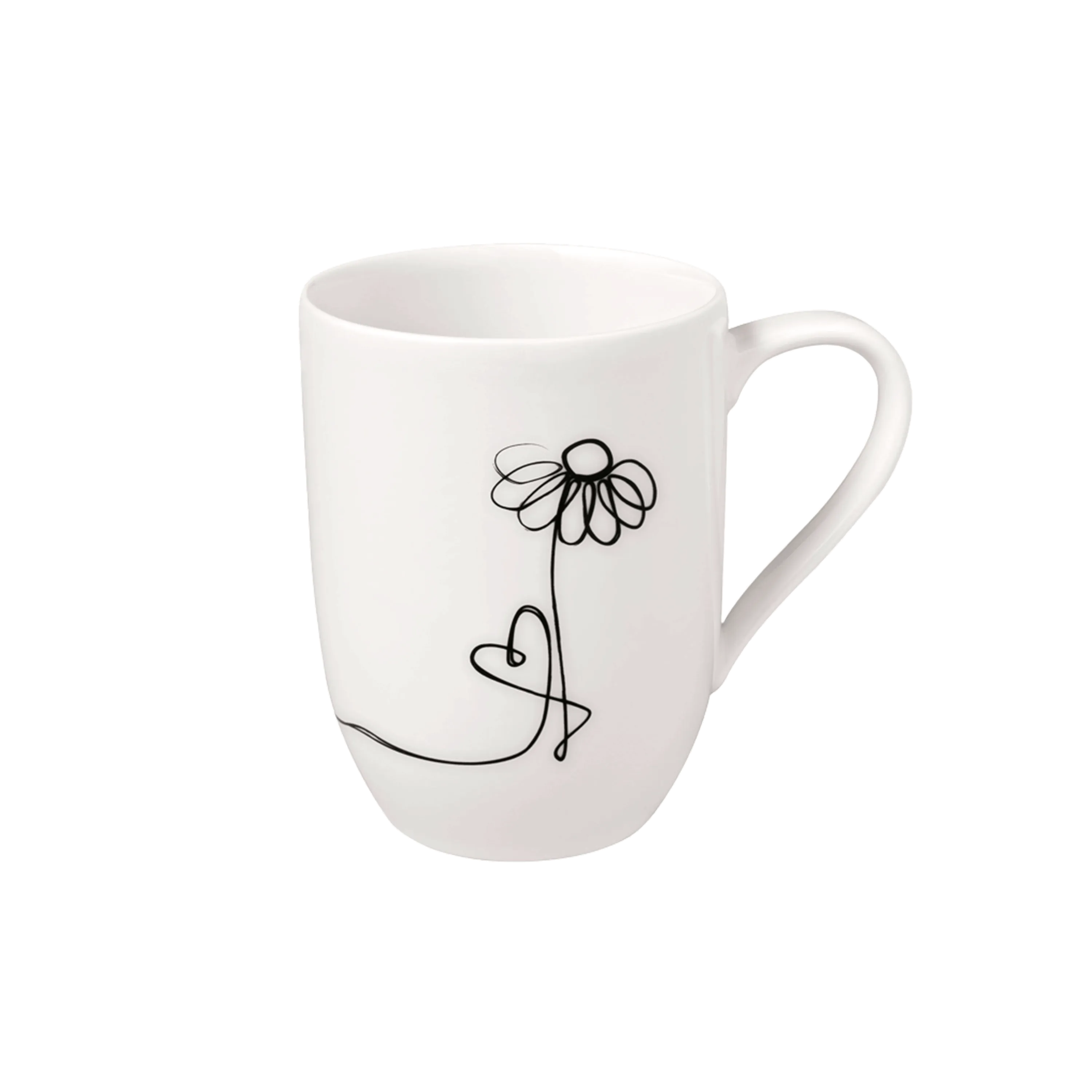 

Эффектная кружка с ручкой Villeroy & Boch, бело-черный