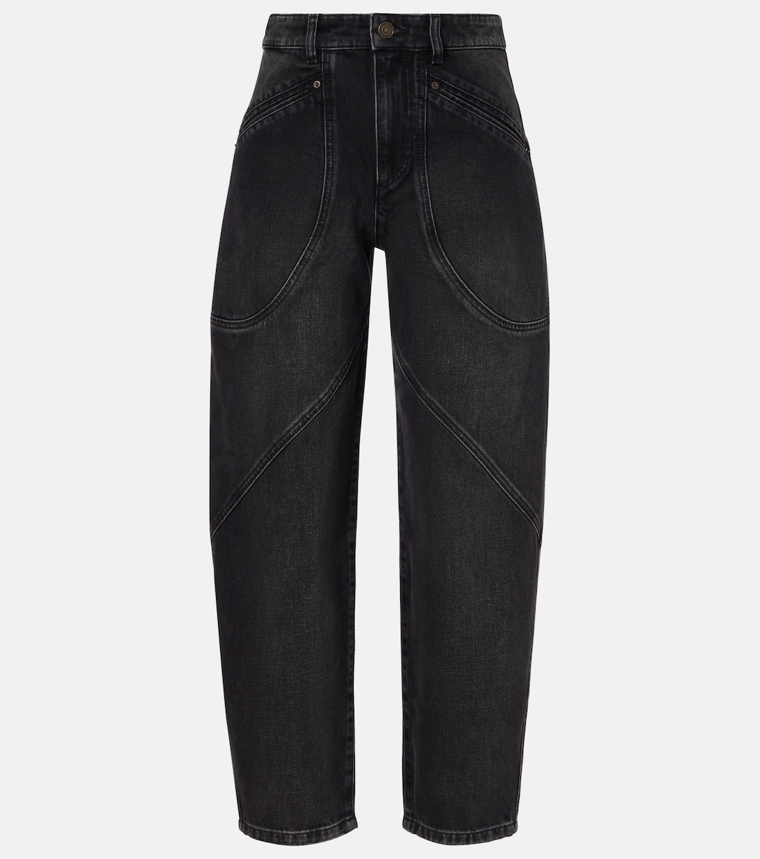 

Джинсы Catarina с бочкообразными штанинами Isabel Marant, Faded Black