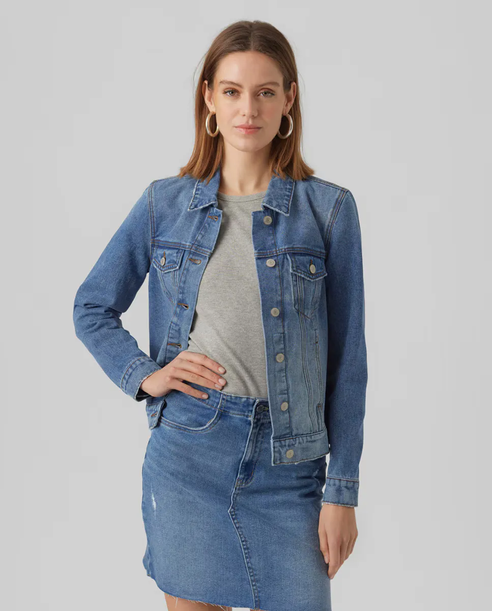 

Классическая женская джинсовая куртка Vero Moda, цвет Azul Índigo