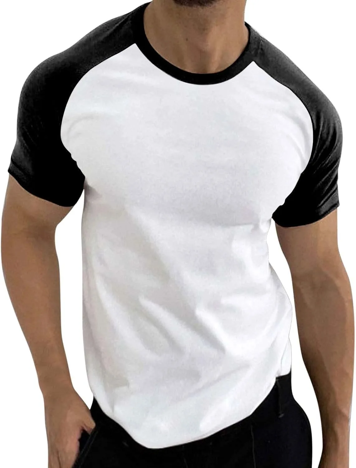 

Мужская бейсболка Raglan с коротким рукавом, Slim Fit, Color Block