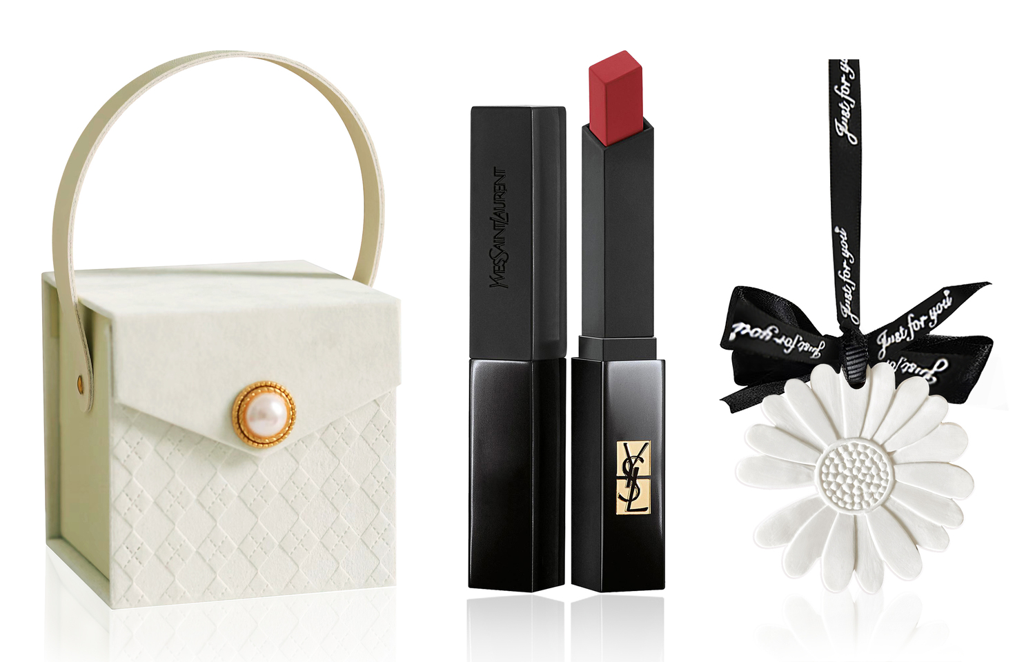 Набор помады little gold bar для женщин SAINT LAURENT, Small черный Stripes N°302 with Tom Ford TF16 1g+черный Angel Bouquet Box — фото 3