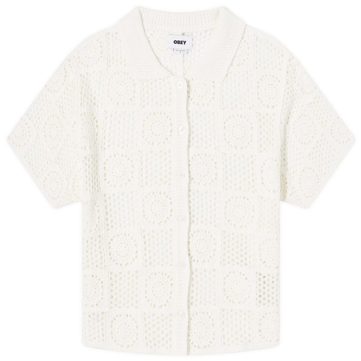 

Поло Obey Agatha Crochet Knit Top, цвет Unbleached