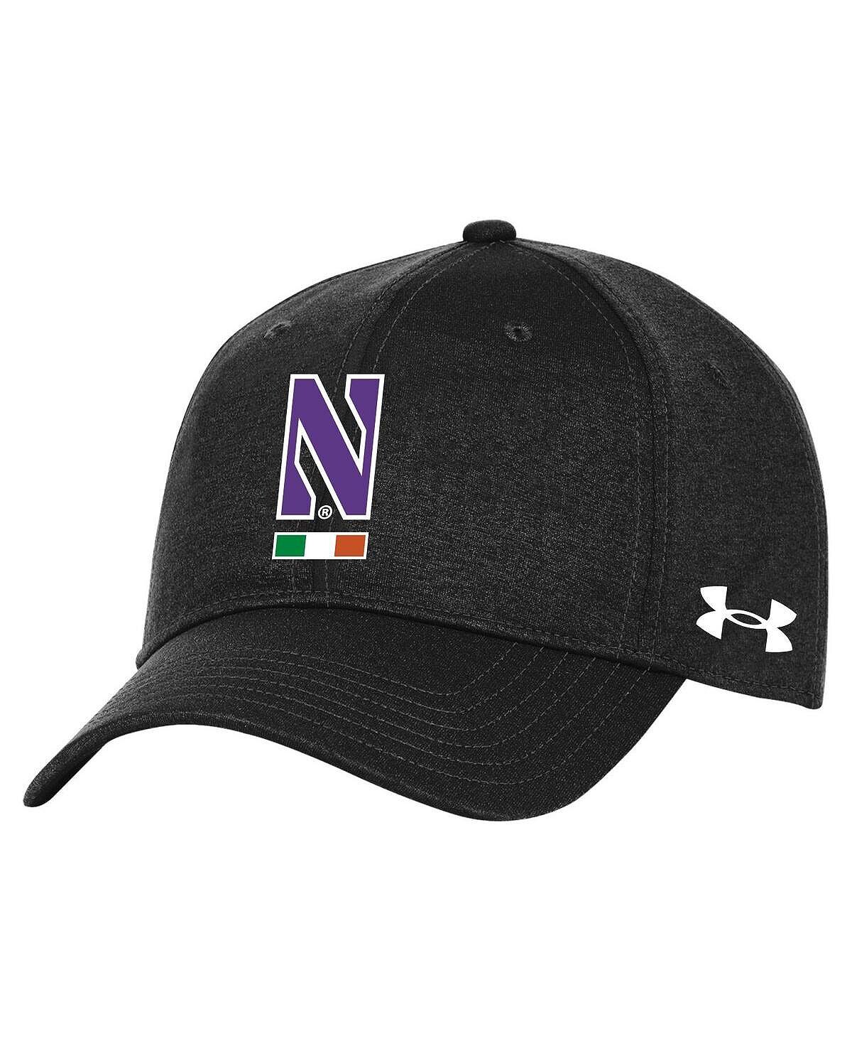 

Мужская черная регулируемая шляпа Northwestern Wildcats Ireland Under Armour